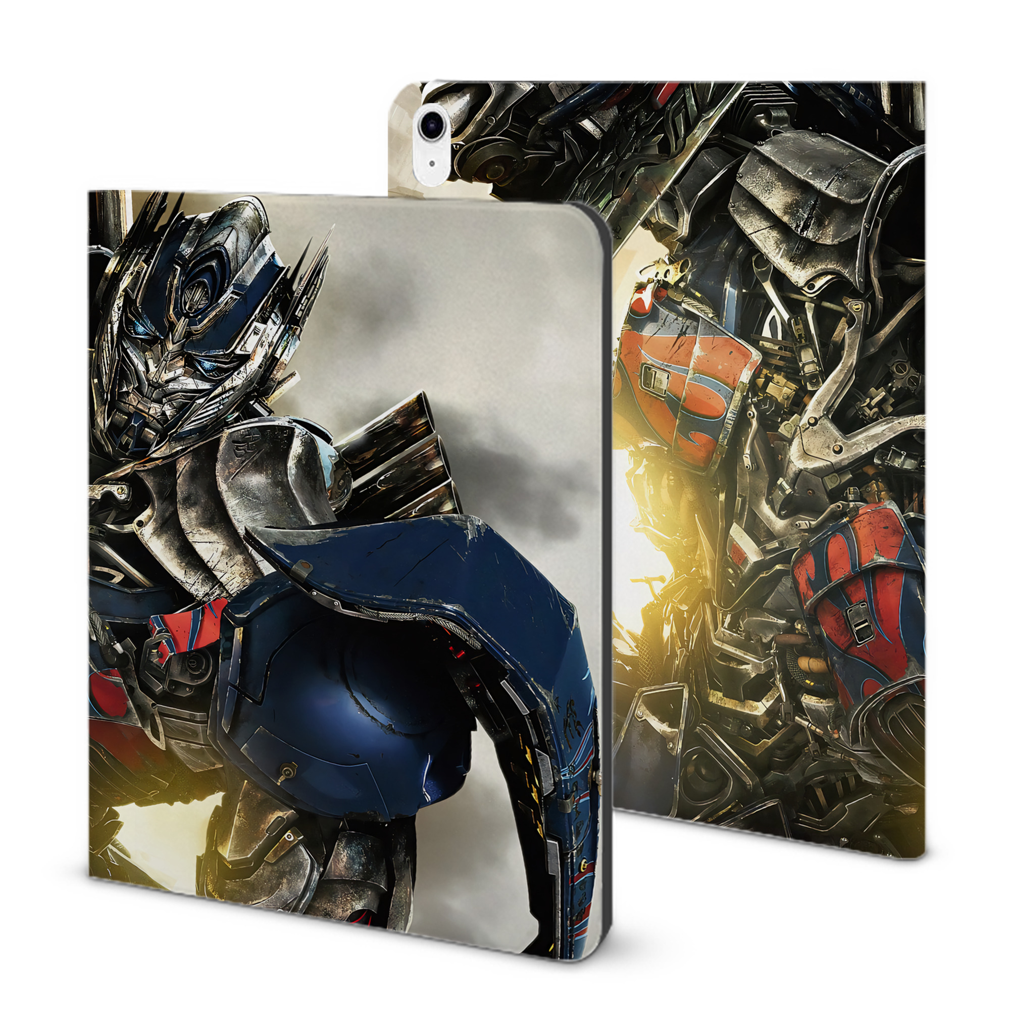 （画像用） Transformers トランスフォーマー IPad ケース ブック型 PUレザー TPU 耐衝撃 軽量 薄型 ペン収納なし 全面保護 IPad 各モデル対応